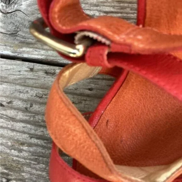 ~Stuart Weitzman NEW Sandals Excess Strappy Color Block In Red sz 8.5 leather - Picture 10 of 11